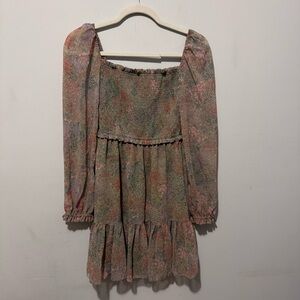 Wilfred Aritzia Floral Long Sleeve Dress XS